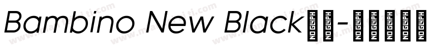 Bambino New Black下载字体转换